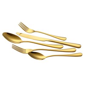 60-Piece Gold Silverware Set, Food-Grade Stainless Steel Flatware Utensils for 12, Mirror Finished Cutlery Set